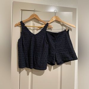 Blue Embroidered Set